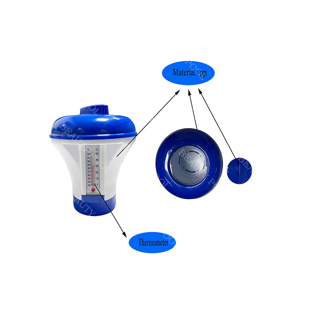 Wakects Cheical Dispenser With Theroeter, Swiing Pool Chlorine
